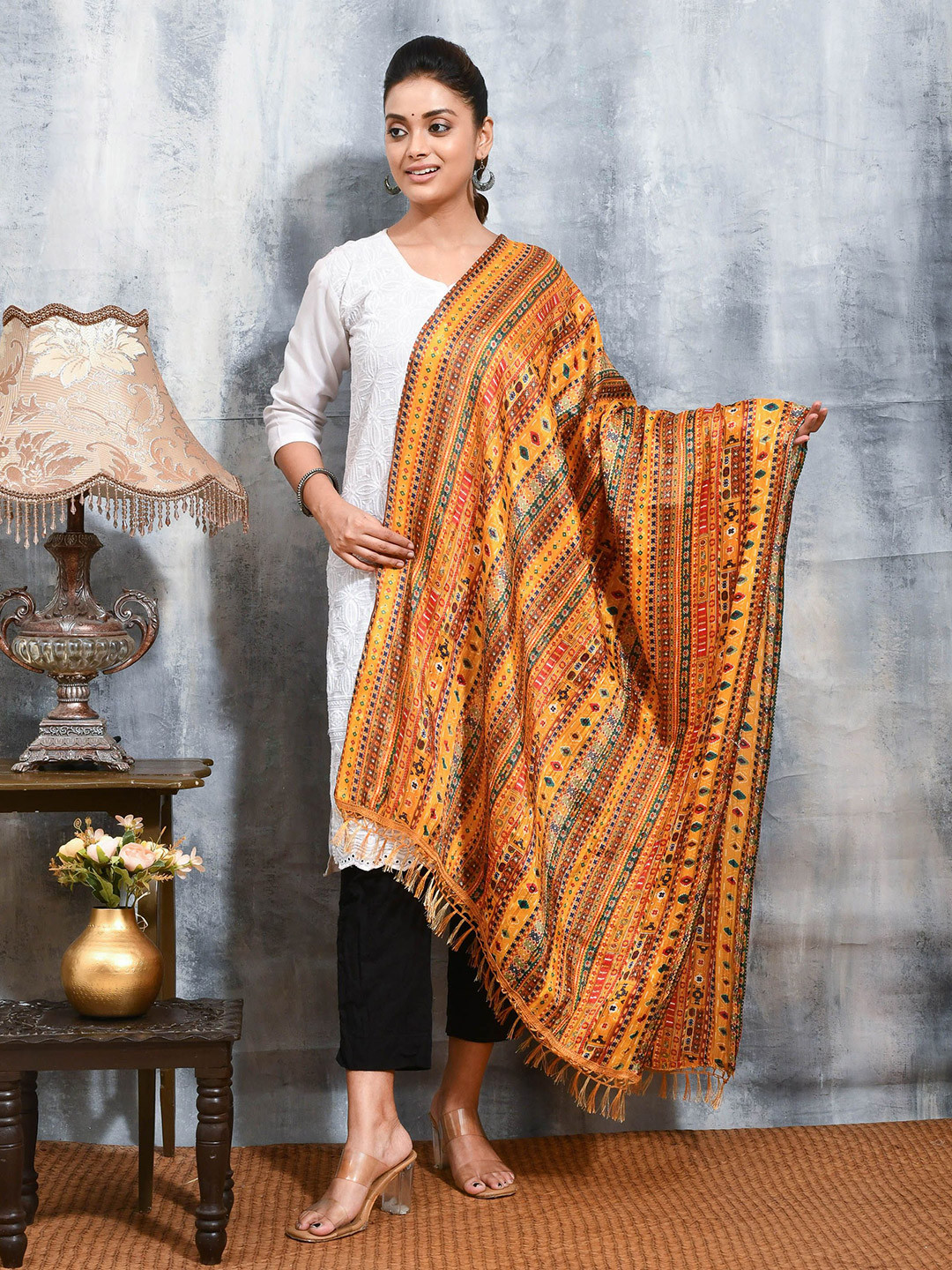 swatika Geometric Printed Dupatta