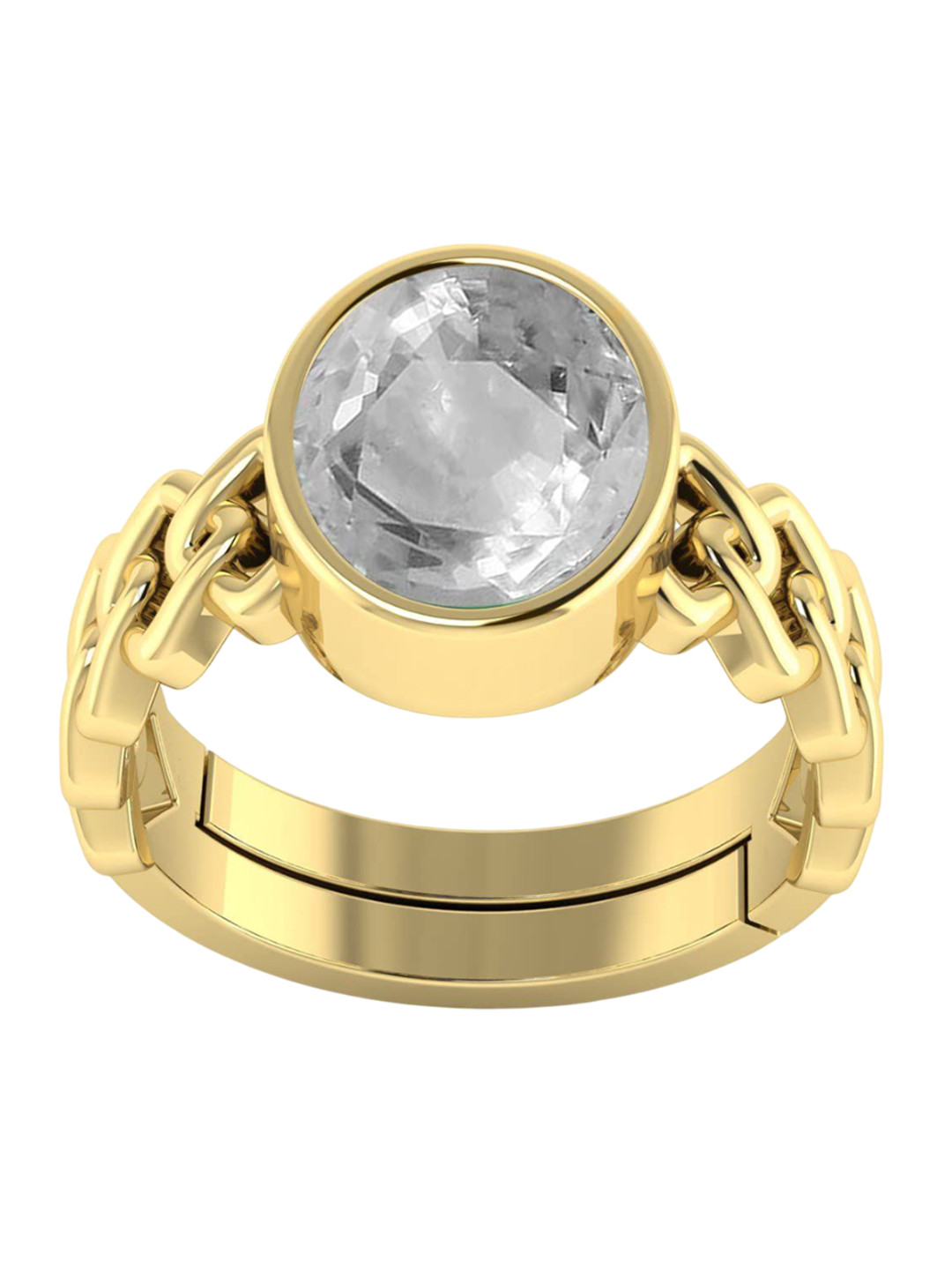 RSPR 5.25 Ratti 4.60 Cara Gemstone-Studded Adjustable Finger Ring