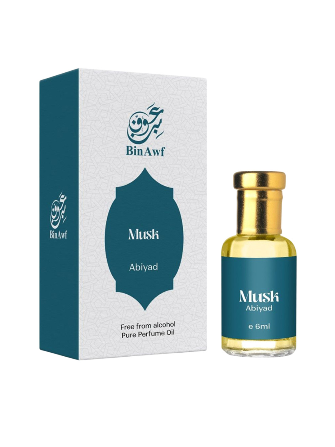 BinAwf Musk Abiyad Long Lasting Non Alcohol Attar- 6 ml