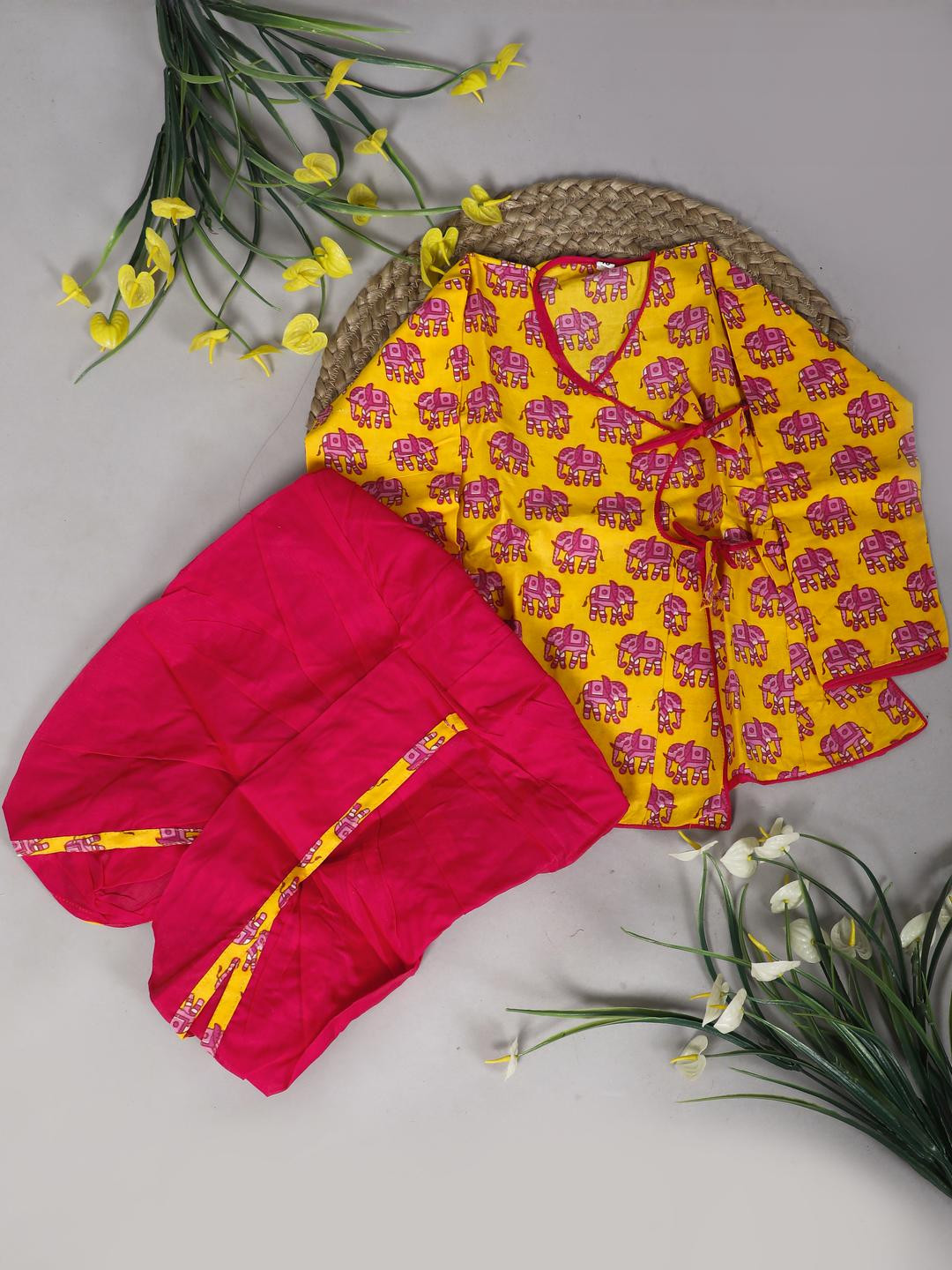 Little Dreams Boys Printed Angarkha Kurta with Dhoti