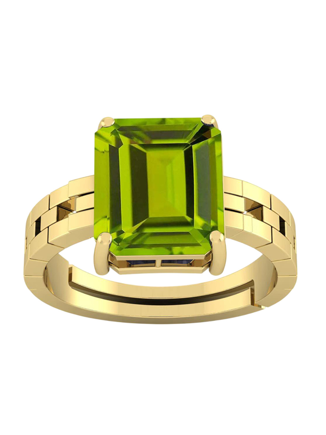 RSPR Natural Gemstone-Studded Adjustable Finger Ring