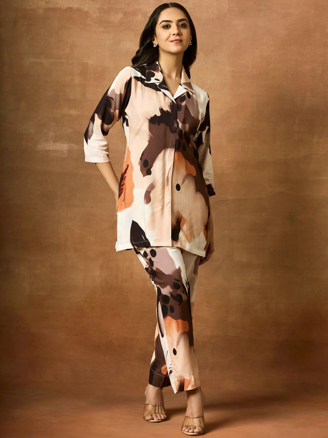 WOMEN PLUS Safar Digitally Printed Tunic With Trousers Co-Ords