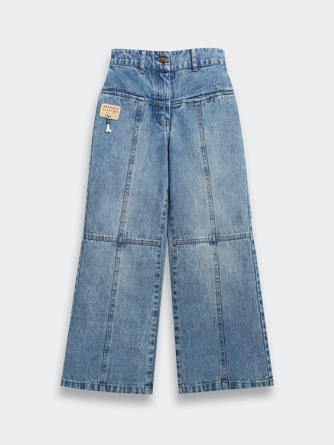 Tiny Girl Wide Leg Mid-Rise Embellished Jeans