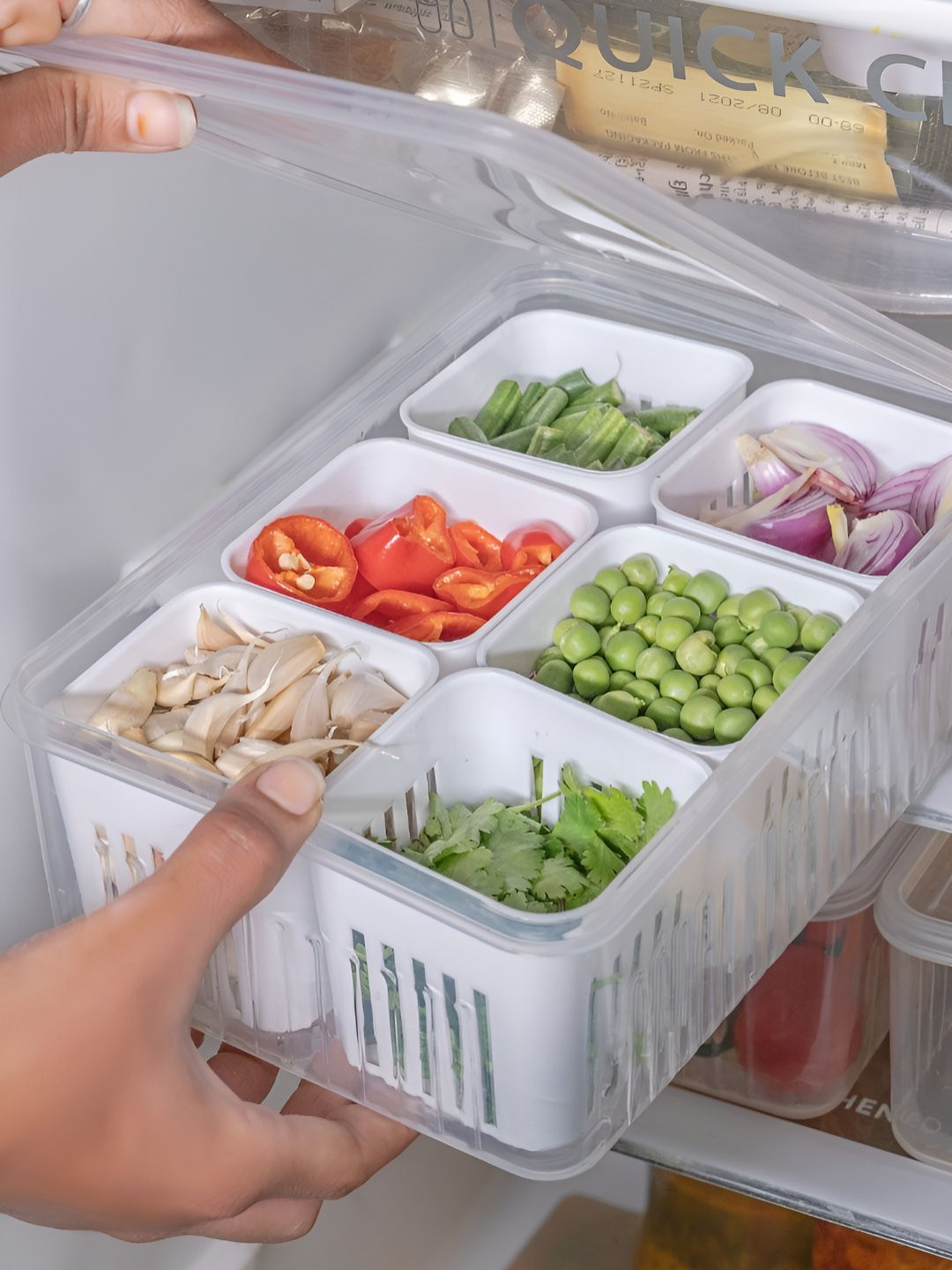 Aura White Plastic Easy To Clean Clip-On Canister