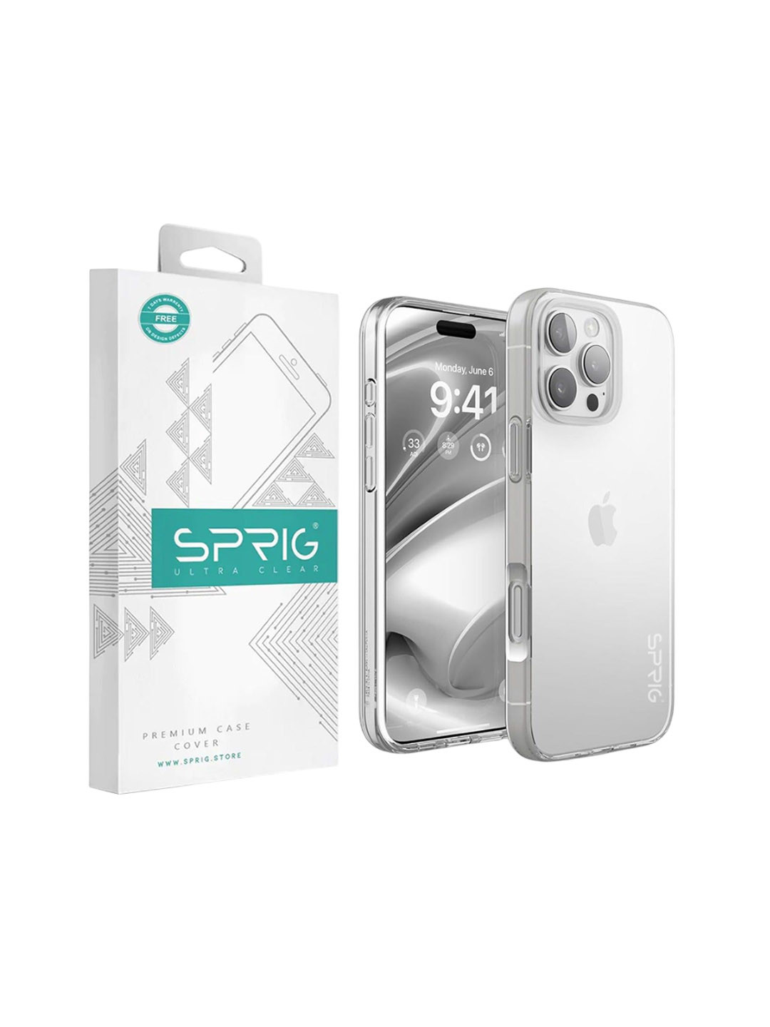 SPRIG iPhone 16 Pro Bayer Transparent Back Cover