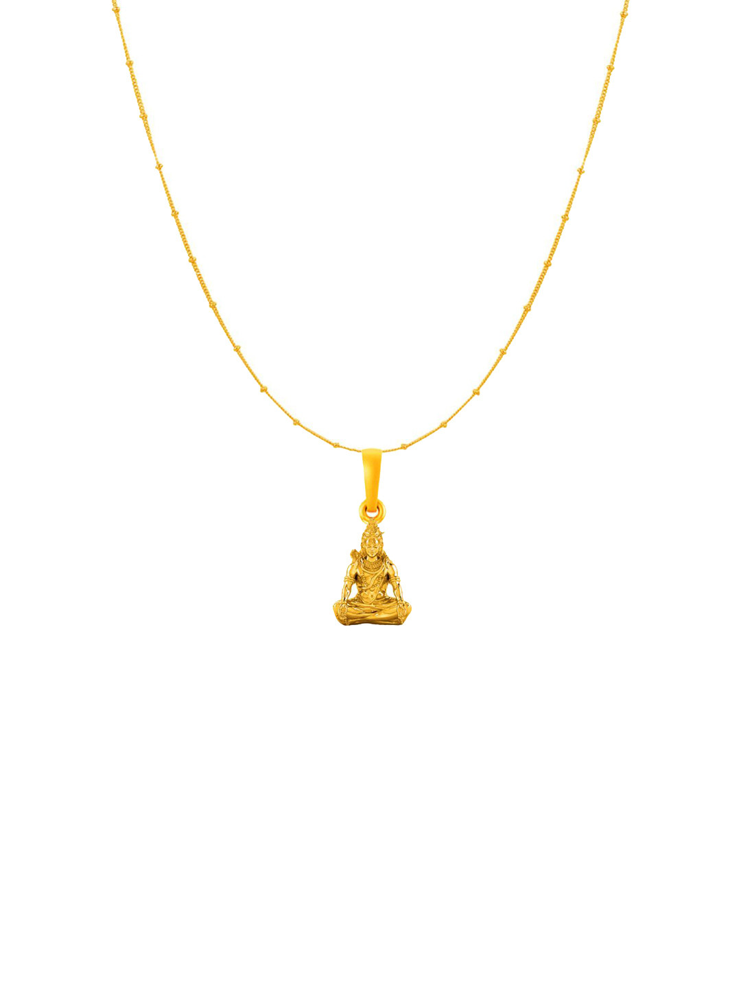 AKSHAT SAPPHIRE 22KT Gold Plated Silver Lord Shiva Pendant with Chain