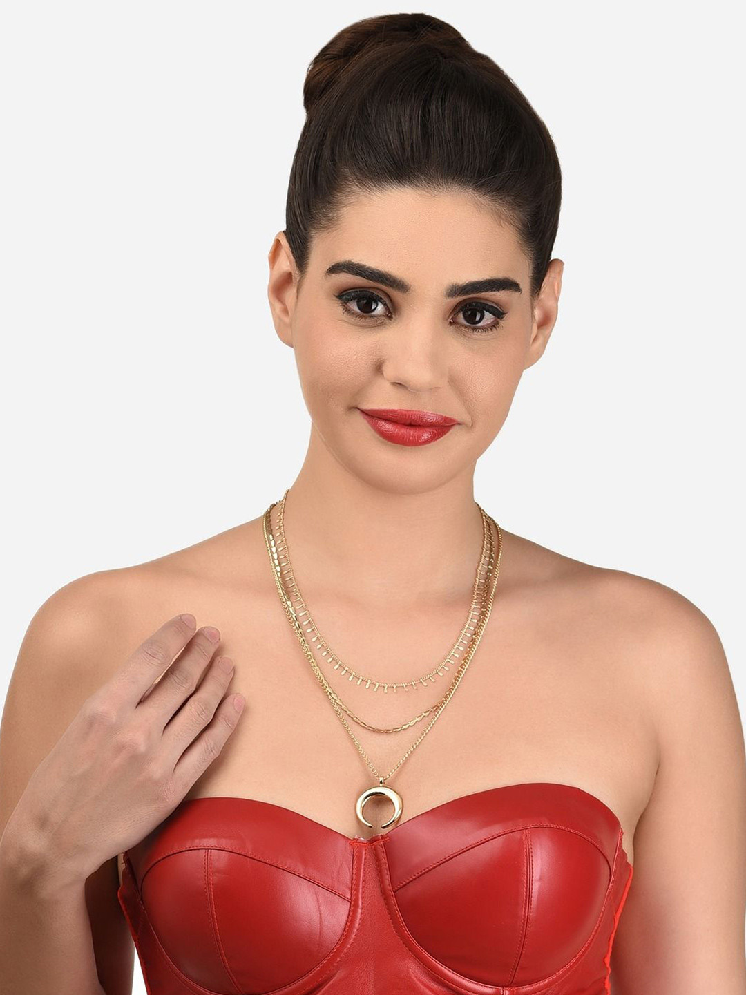AMI Gold-Plated 3 Layered Necklace