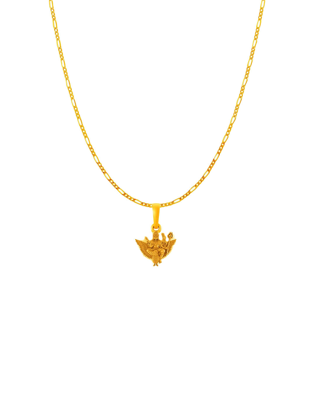 AKSHAT SAPPHIRE Gold-Plated Shani Dev Pendant with Chain