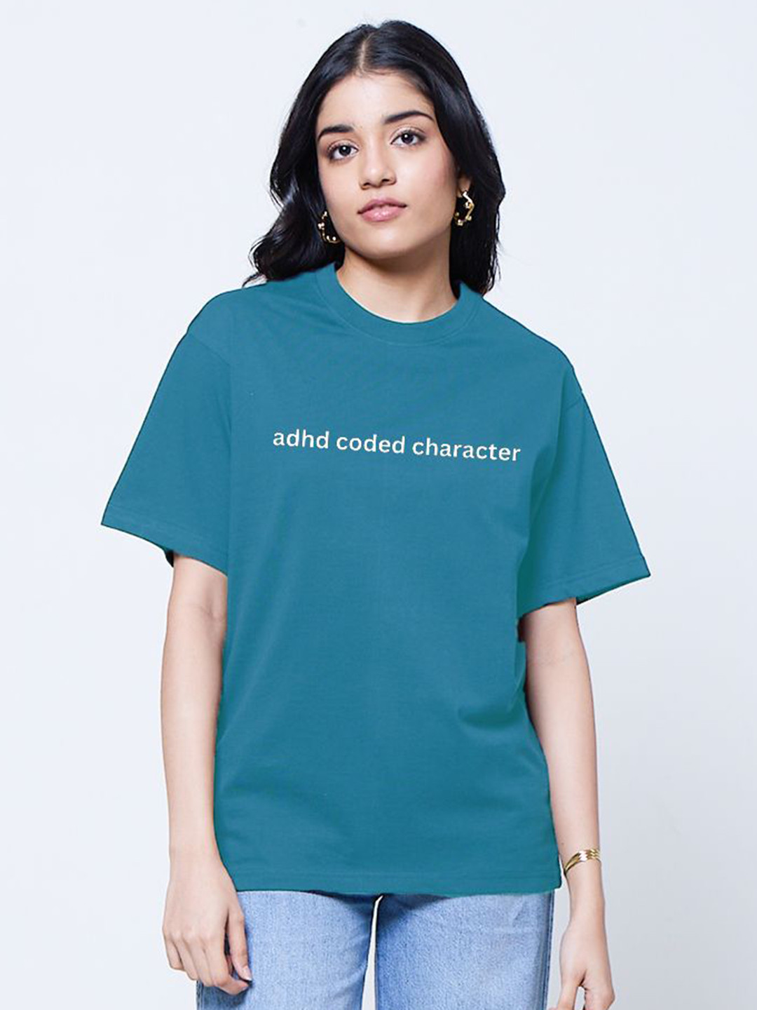 DKY Typography Printed Round Neck Short Sleeves Regular Fit Cotton T-Shirt