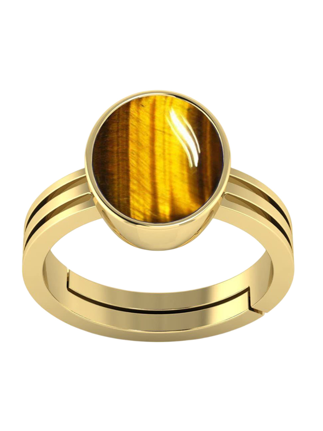 RSPR 7.25 Ratti Tiger's Eye Gemstone StuddedFingerRing