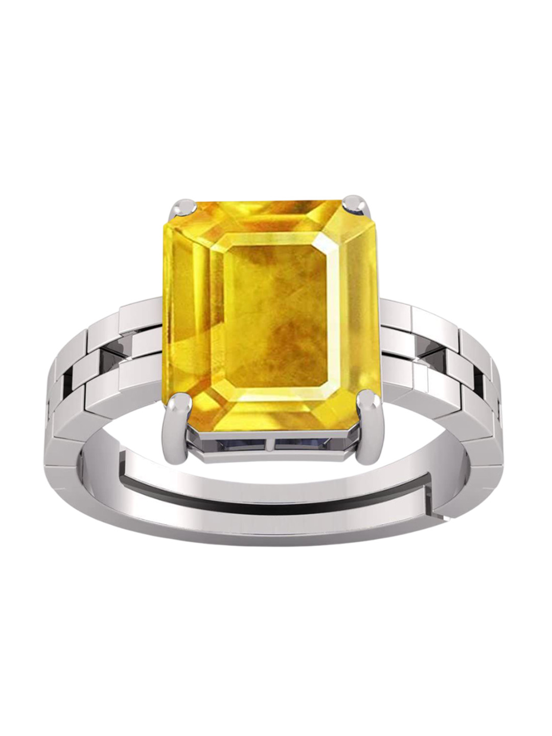 RSPR 12.25 Ratti 11.60 Carat Amethyst Gemstone-Studded Finger Ring