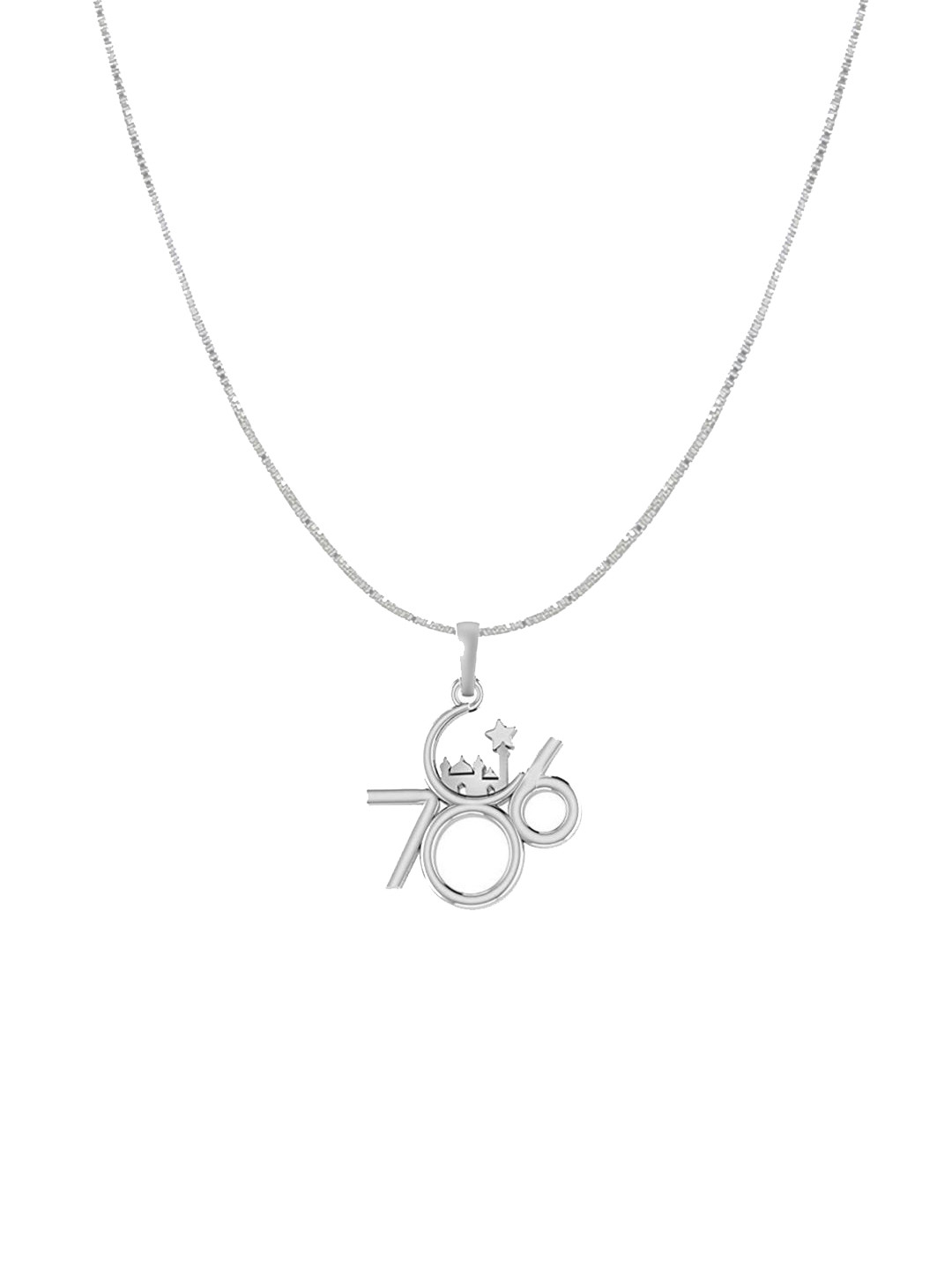 AKSHAT SAPPHIRE 925 Sterling Silver Contemporary 786 With Masjid Pendants With Chains