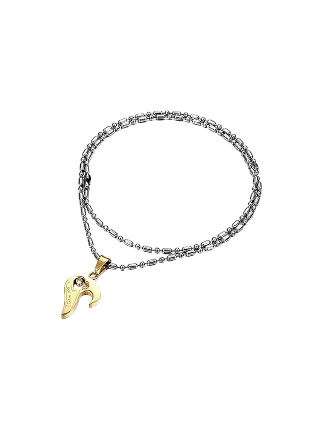 J.S ENTERPRISES Adults-Unisex Heart Shaped Pendants with Chains