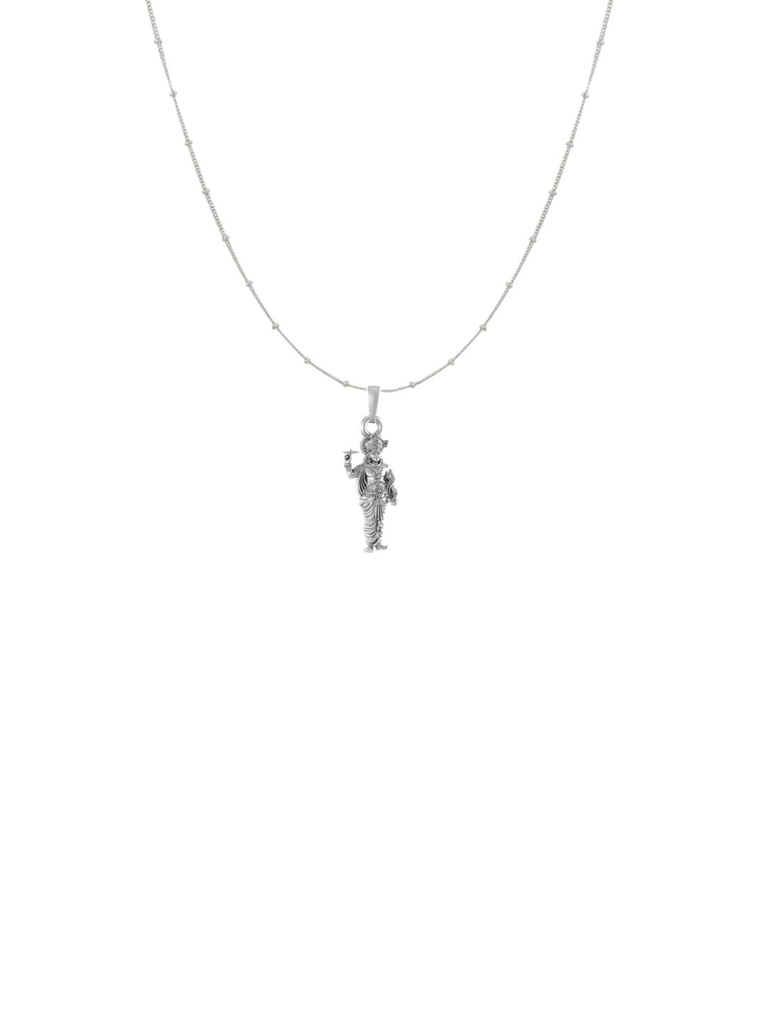 AKSHAT SAPPHIRE Krishna Pendant 925 Sterling Silver Pendant with Chain