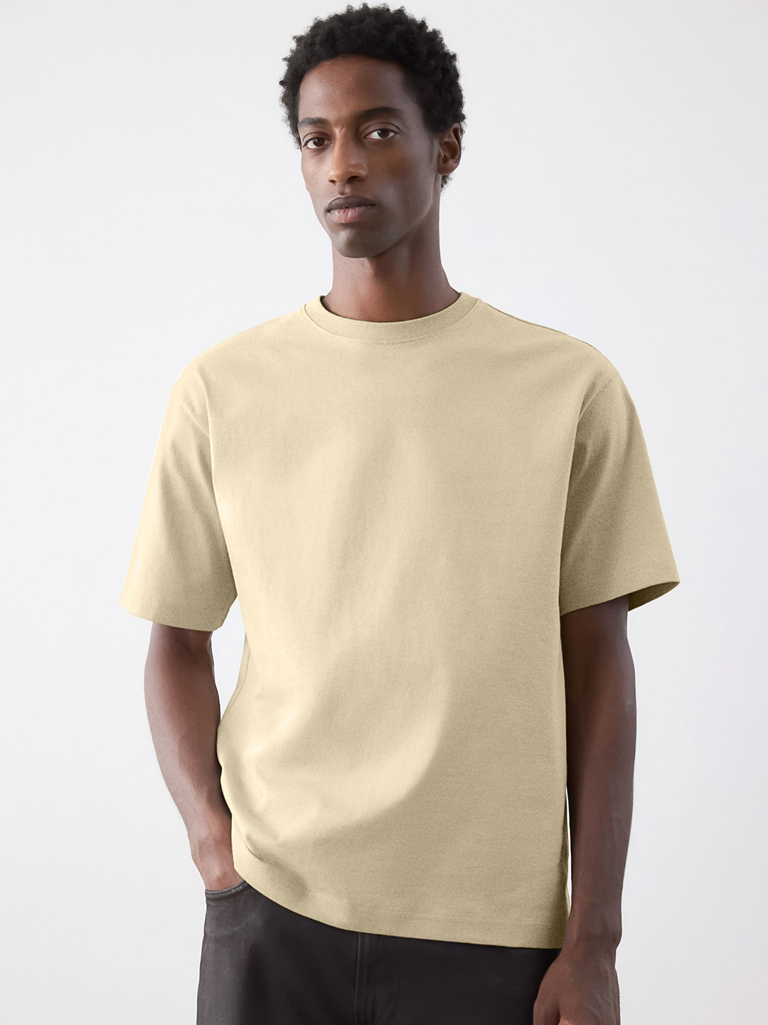 Q CUT Round Neck Regular Fit Pure Cotton T-shirt