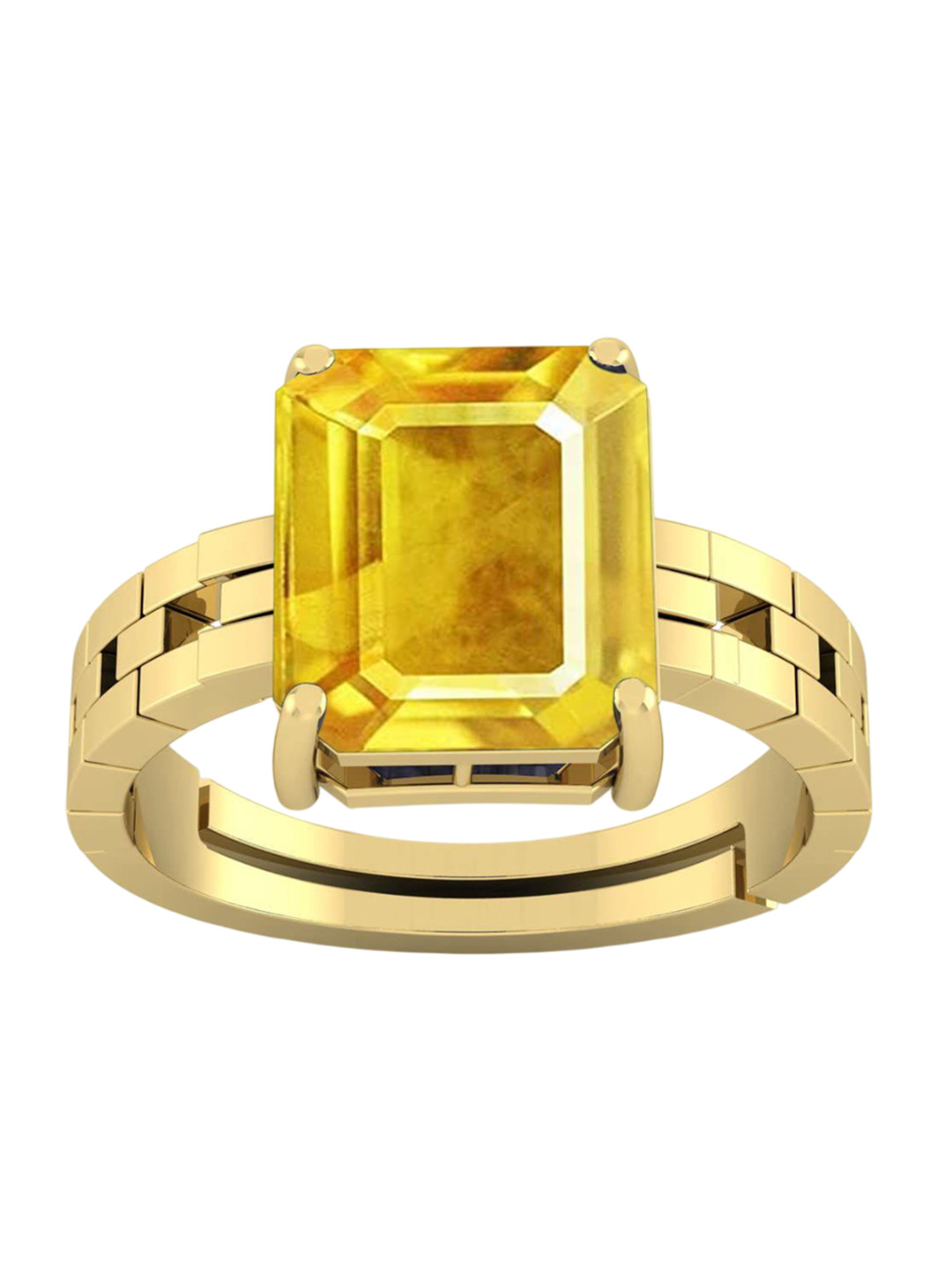 RSPR 13.25 Ratti 12.60 Carat Amethyst Gemstone-Studded Adjustable Finger Ring