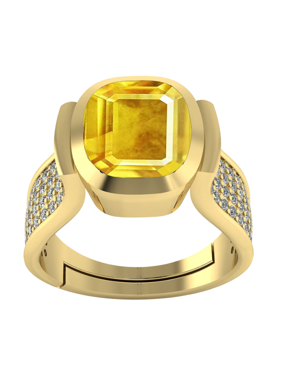 RSPR 12.60 Carat Astrological Certified Amethyst Adjustable Finger Ring