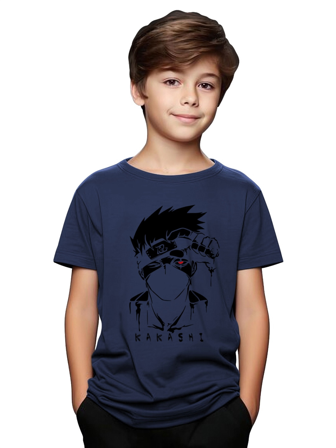 LONDON STREETS Kids Anime Printed Round Neck Short Sleeves Regular Fit T-Shirt