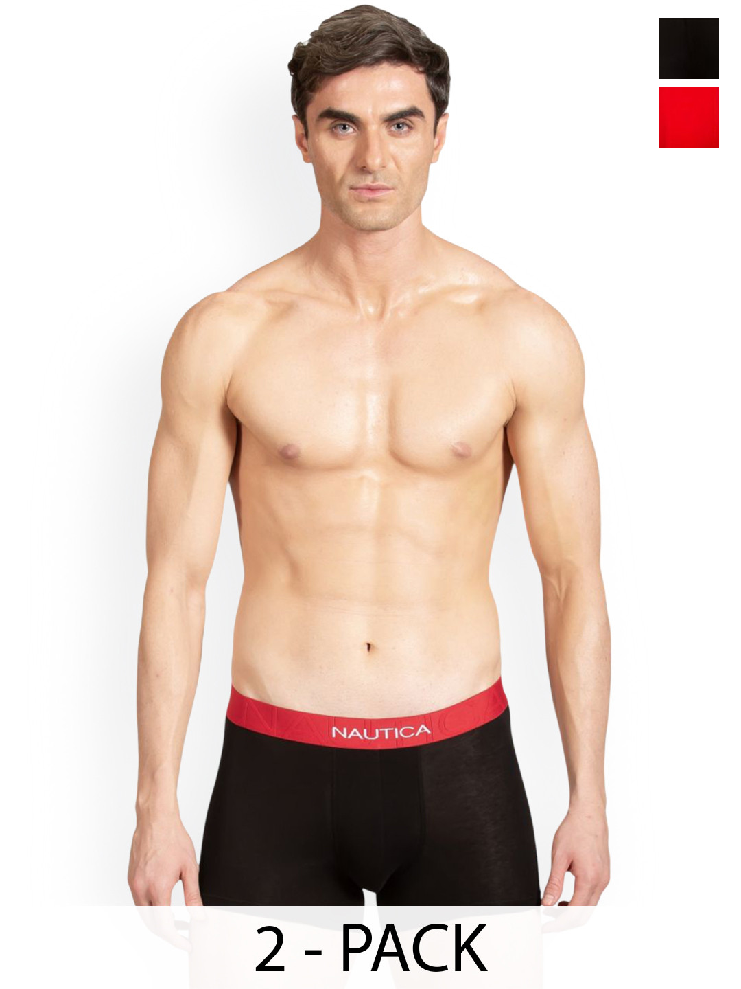 Nautica Pack Of 2 Trunks N_LJSTRK01-BLK/RCRD