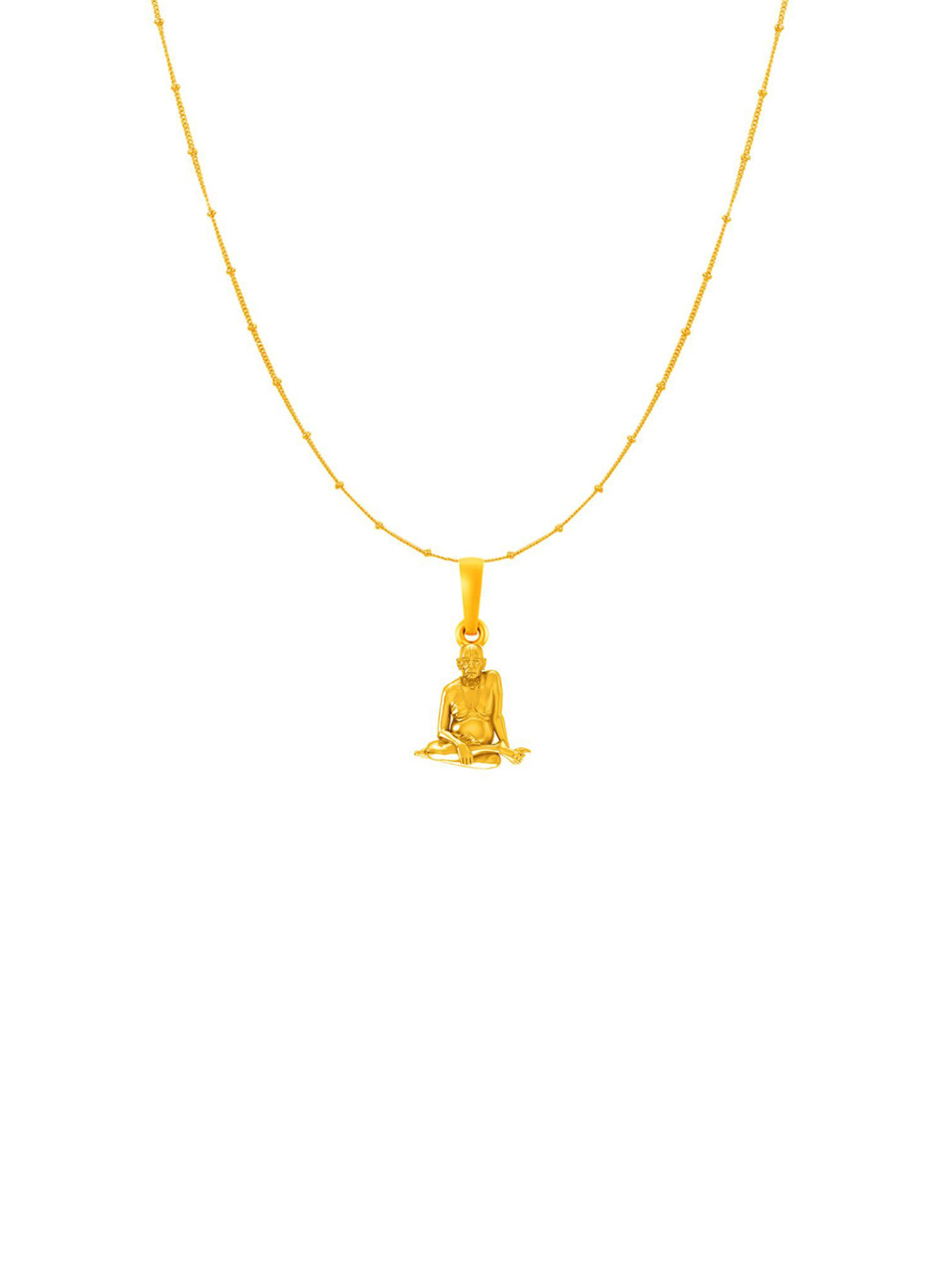 AKSHAT SAPPHIRE 22KT Gold Plated Silver Swami Samarth Pendant with Chain