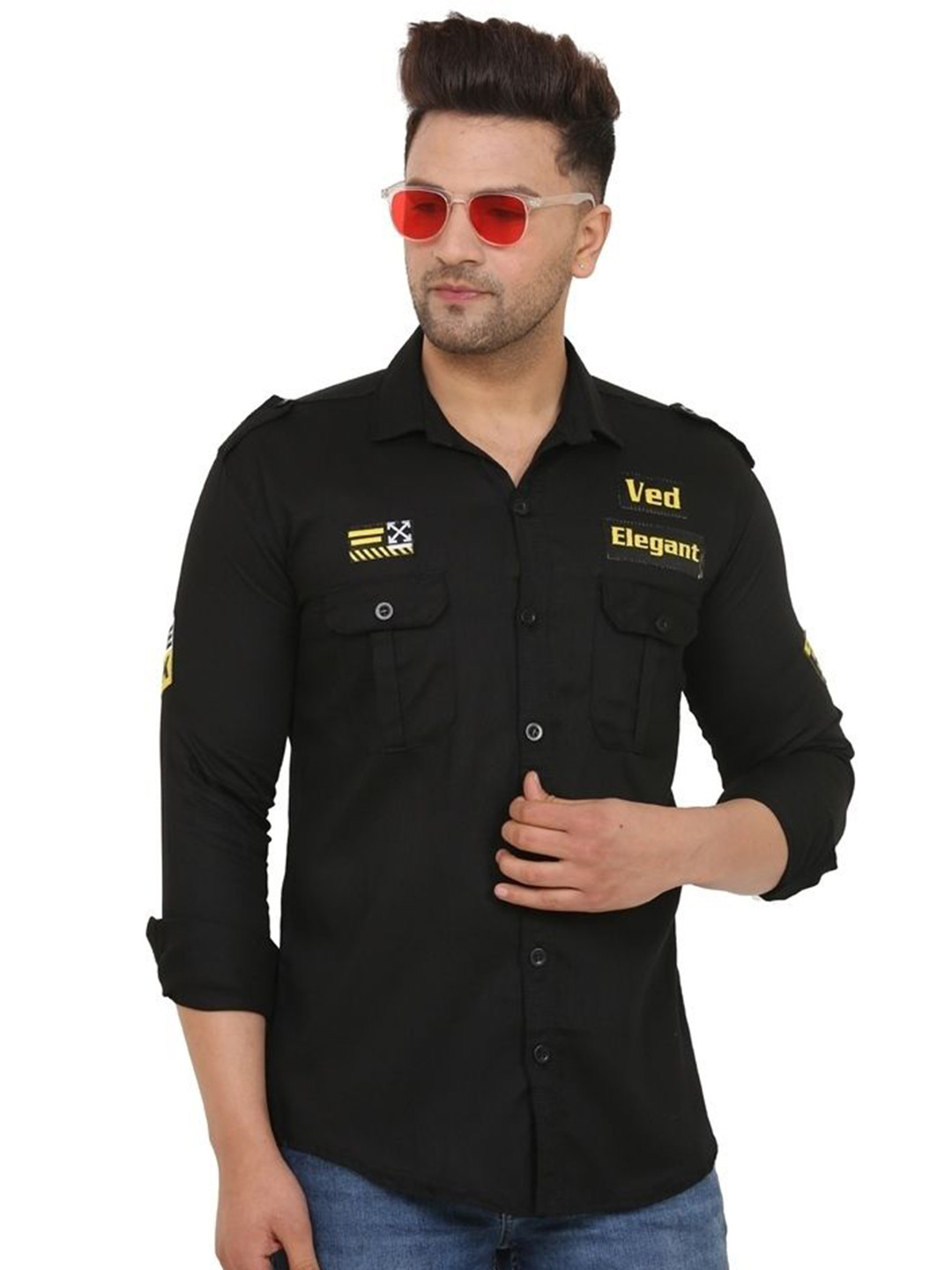 VED ELEGANT Classic Long Sleeves Cotton Shirt