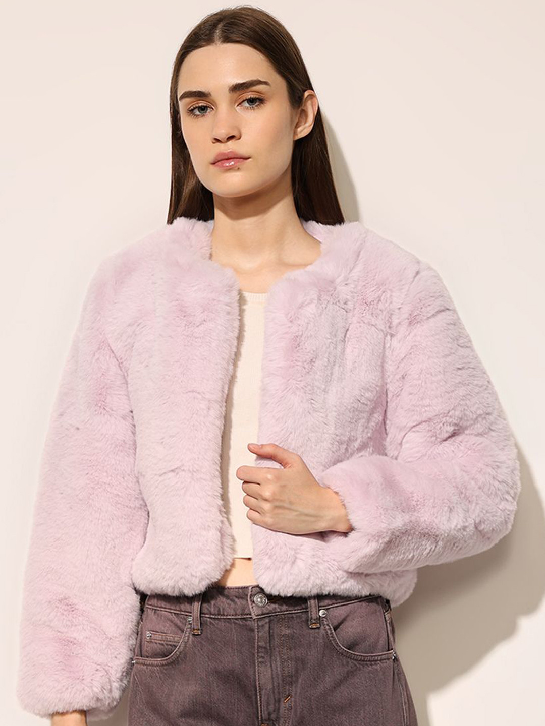ONLY Collarless Long Sleeves Crop Puffer Jacket