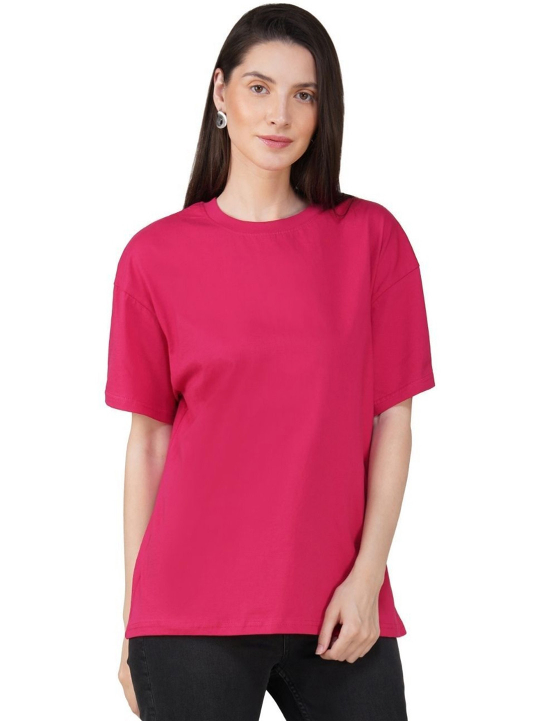 30 Looks Drop-Shoulder Sleeves Cotton Oversized T-shirt