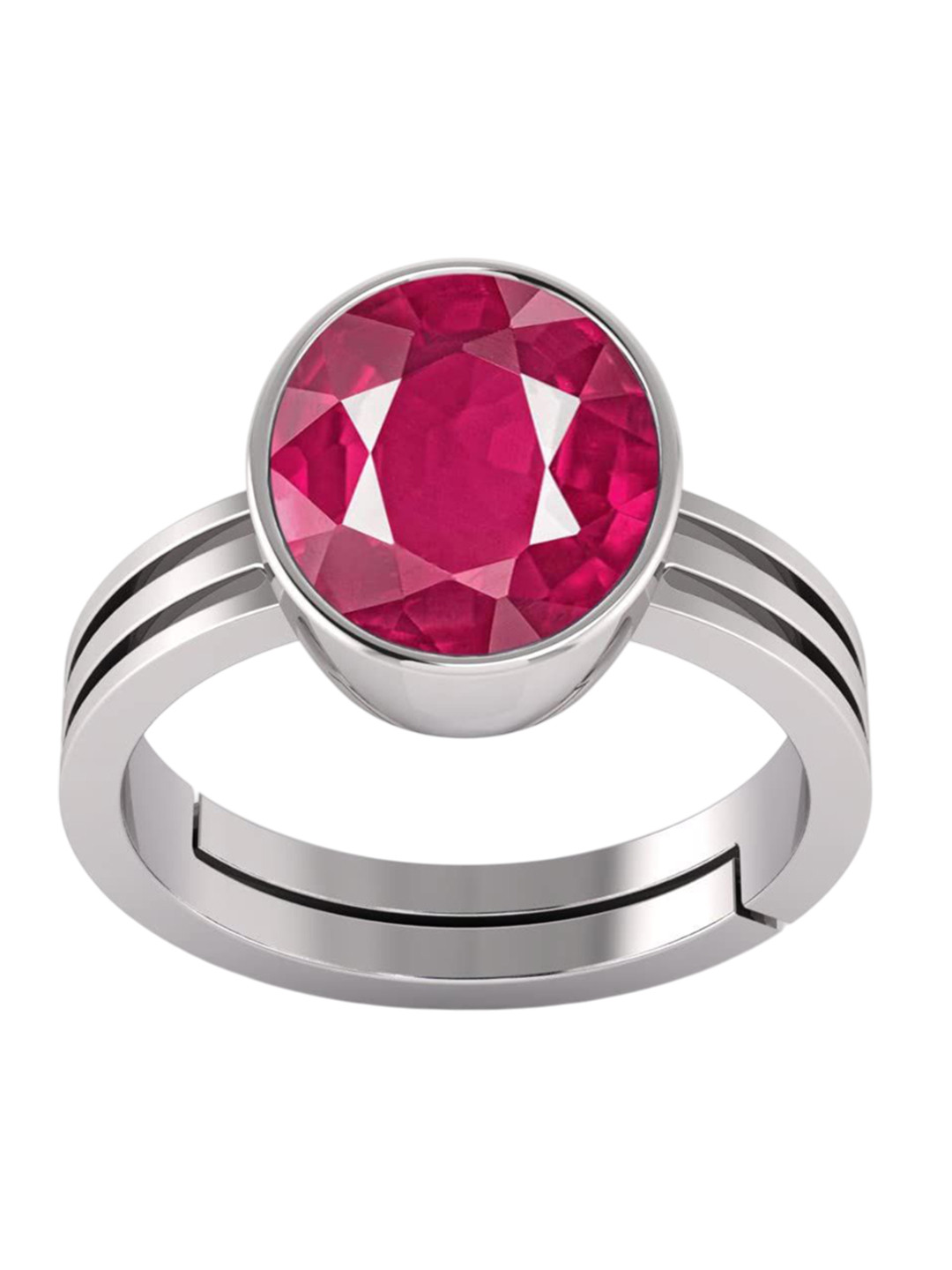 RSPR 9.25 Ratti 8.60 CT Amethyst Gemstone Stone Studded Adjustable Finger Ring