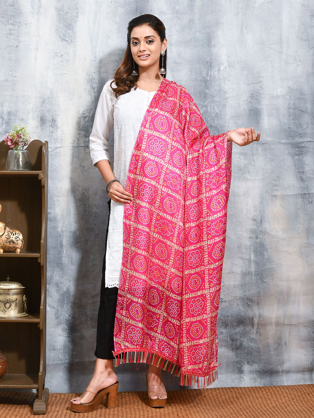 swatika Bandhani Printed Dupatta