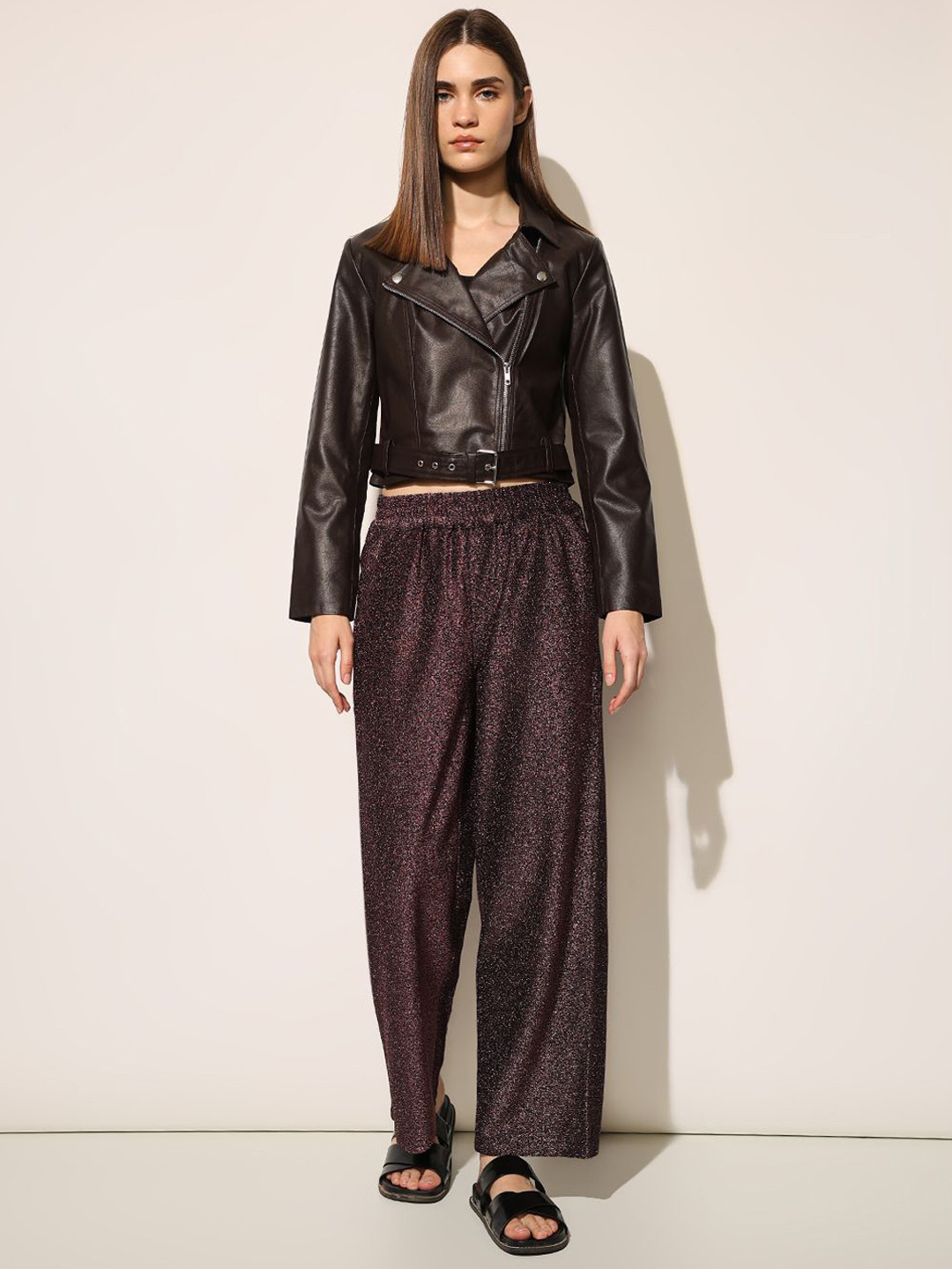 ONLY Lapel Collar Crop Biker Jacket