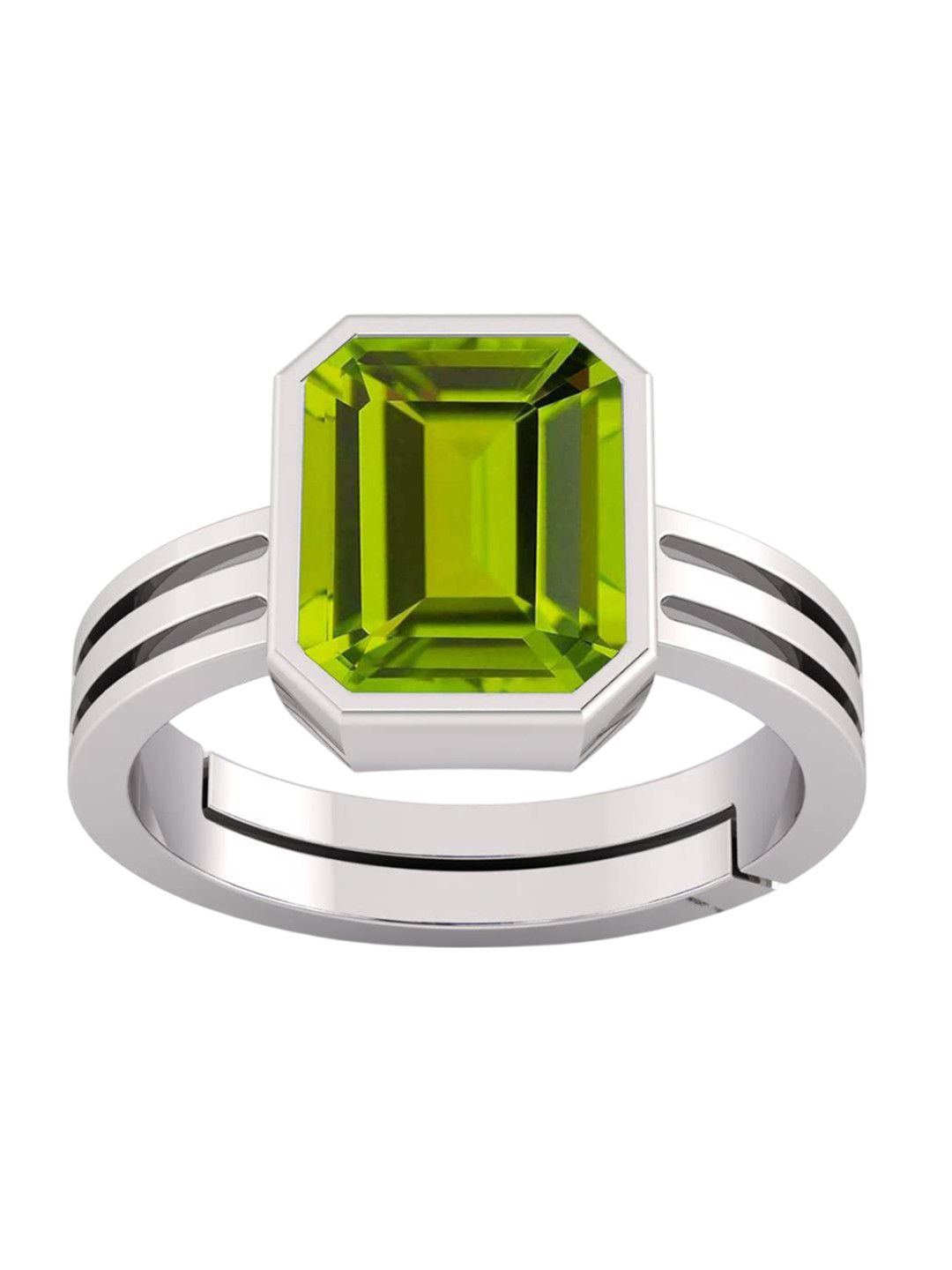 RSPR 7.25 Ratti Certified Sapphire Pukhraj Loose Gemstone Adjustable Finger Ring
