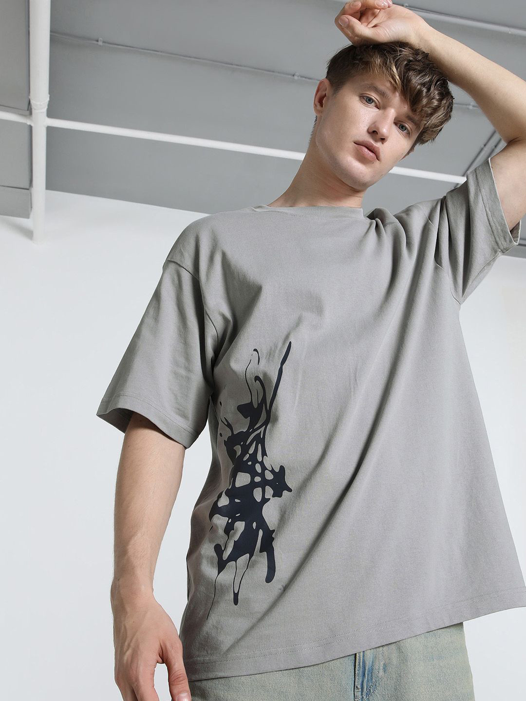 Puma x NACHO Graphic Printed Drop-Shoulder Sleeves Pure Cotton Relaxed Fit T-shirt