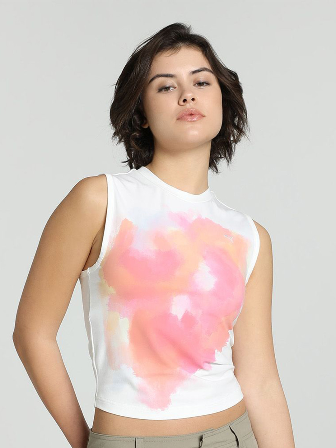 Puma Yona Women Printed Fitted Crop Top