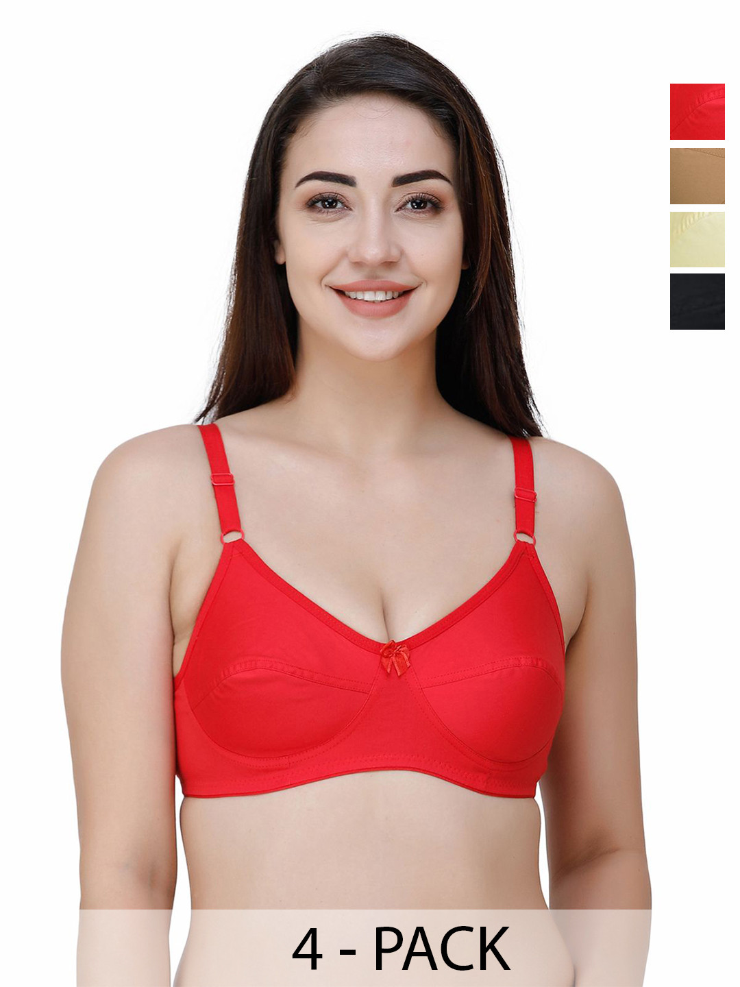 College Girl cg1303 Women Solid Full Coverage Non-Wired Bra