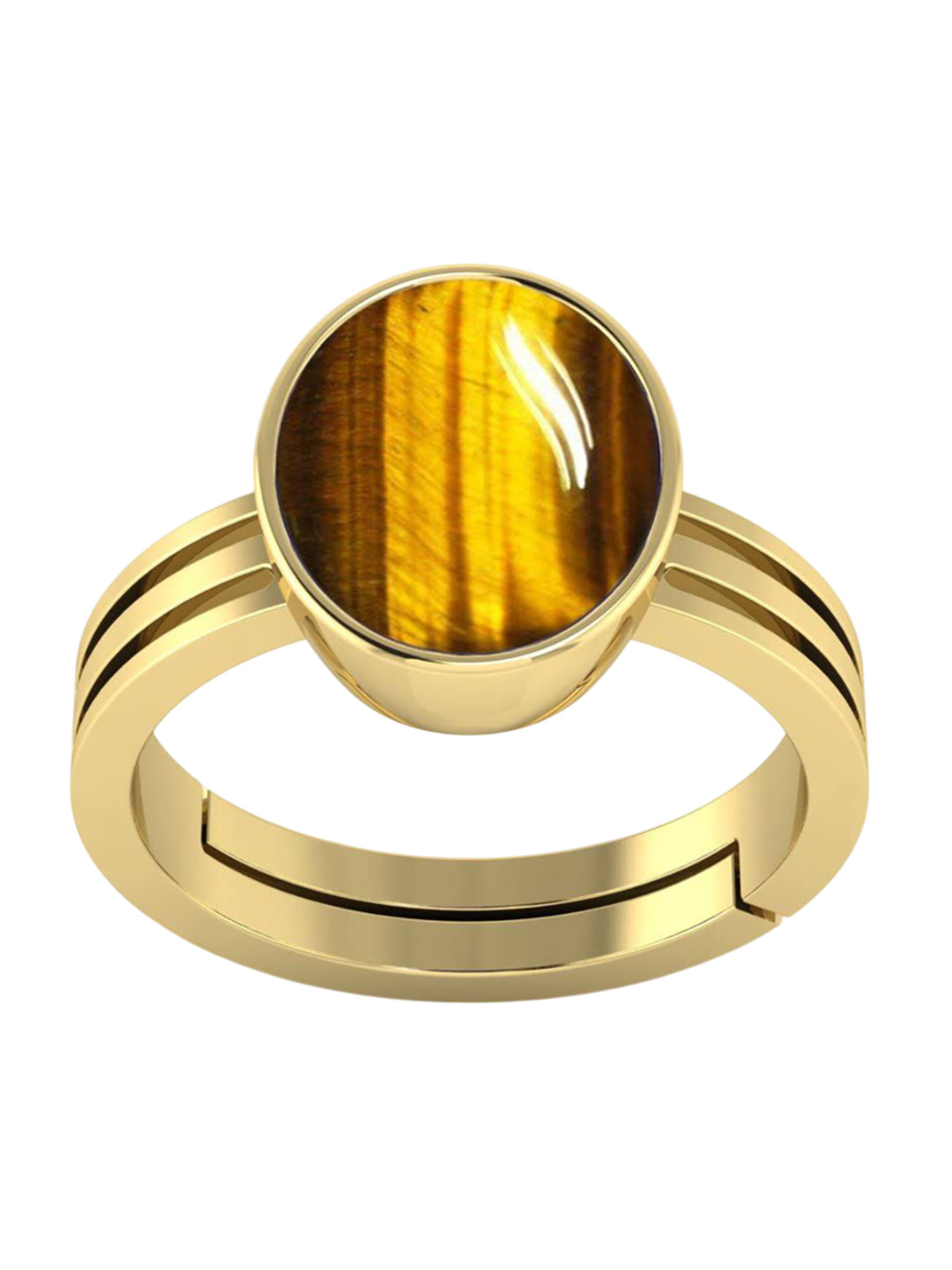 RSPR Certified 4.25 Ratti 3.60 Carat Sapphire Gemtone Studded Adjustable Finger Rin