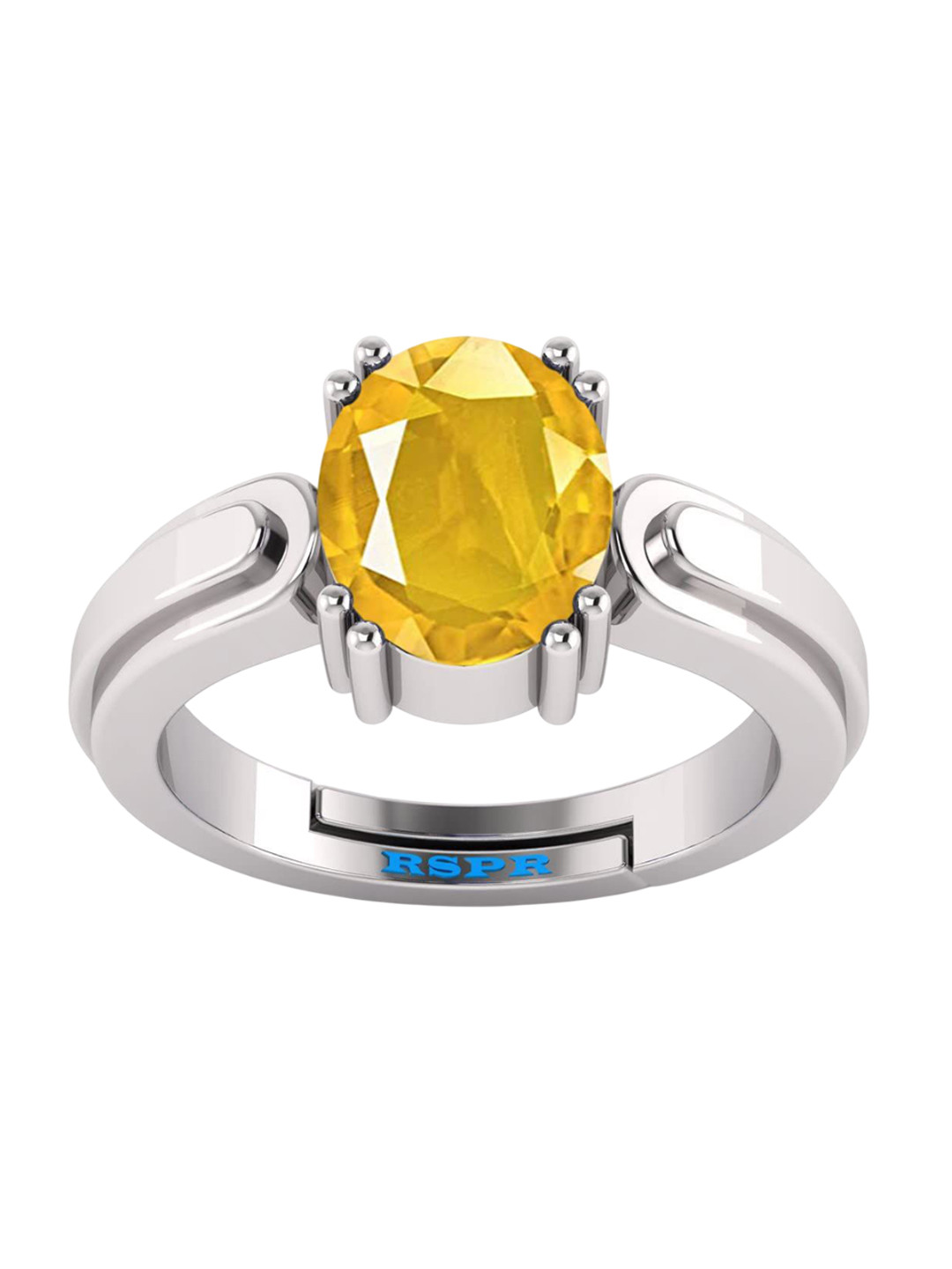 RSPR 12.25 6.25 Ratti 5.60 Carat Certified Gemstone-Studded Adjustable Finger Ring