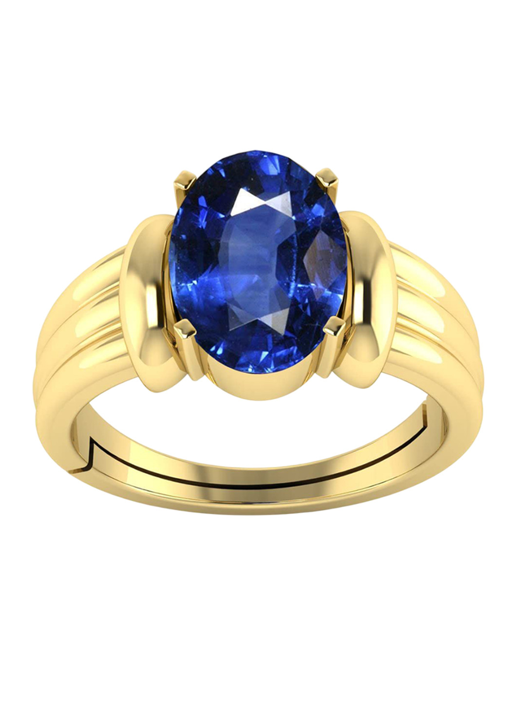 RSPR Unisex 13.25 Ratti 12.72 Carat Sapphire-Studded Adjustable Finger Ring