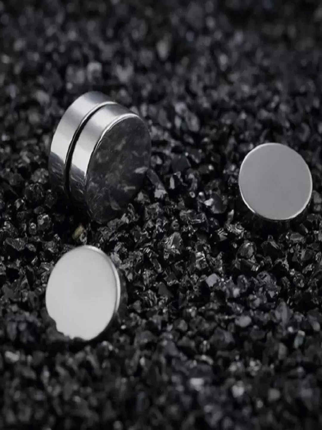 Crazy Fashion Contemporary Magnet Hoop Earrings