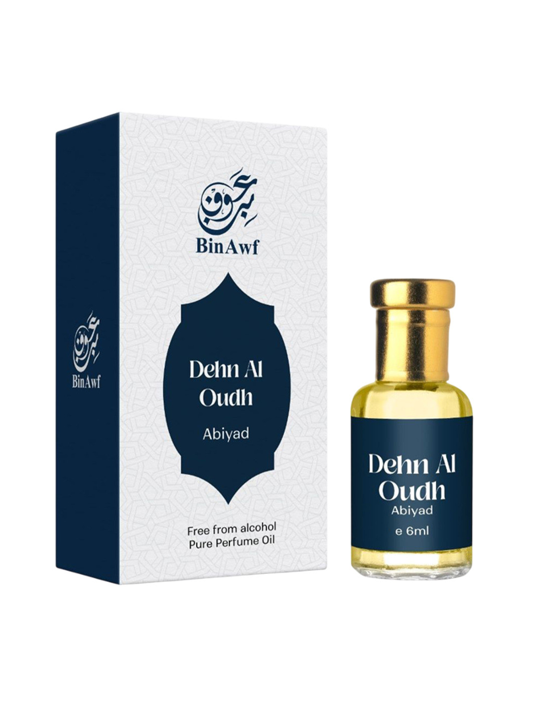 BinAwf Dehan Al Oud Abiyad Long Lasting Non Alcohol Attar- 6 ml