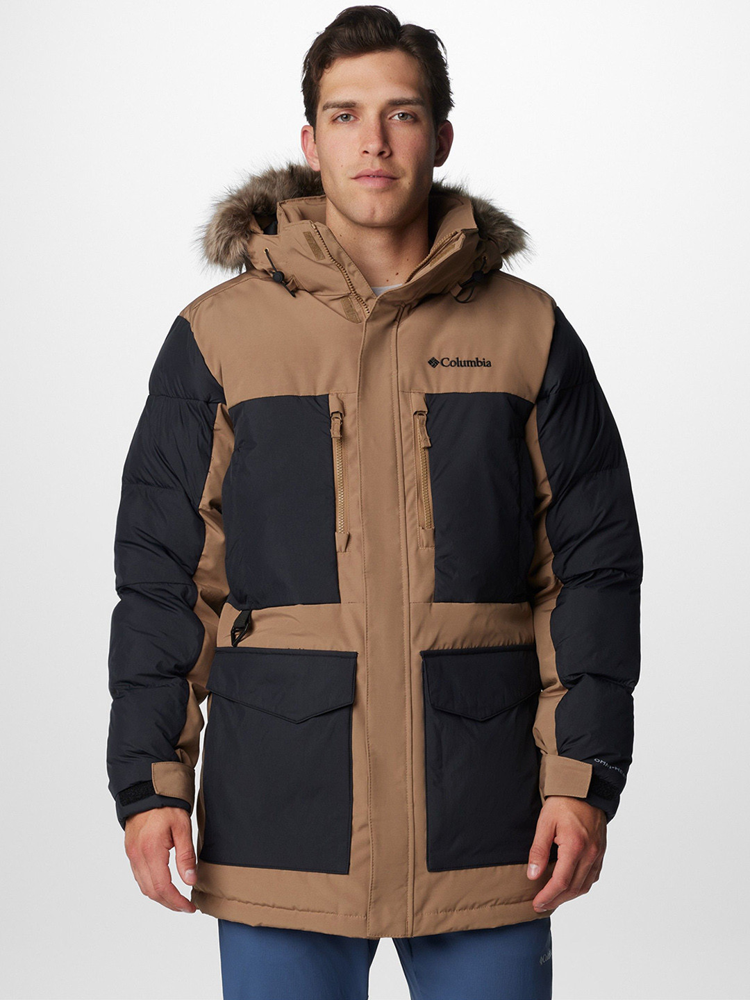 Columbia Men Hooded Colourblocked Lightweight Marquam Peak Fusion II Parka