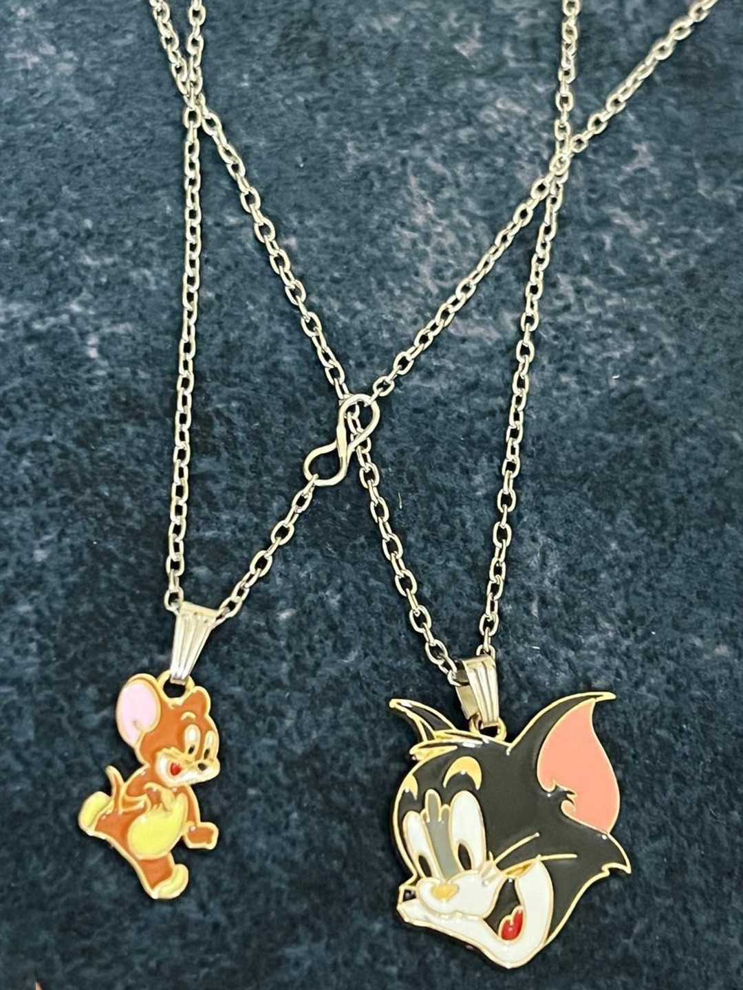 J.S ENTERPRISES Pack of 2 Contemporary Pendants with Chains