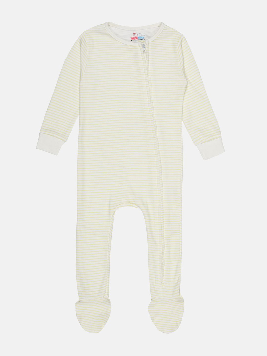 YOUNG BIRDS Kids-Unisex Striped Cotton Regular Sleepsuit