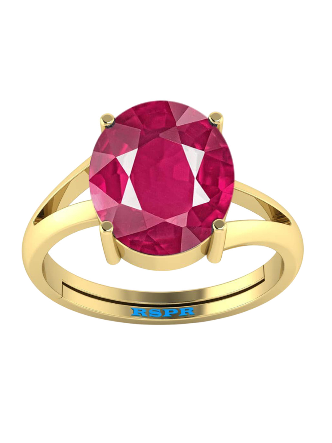 RSPR 9.25 Ratti 8.60 CT Amethyst Gemstone Stone Studded Adjustable Finger Ring