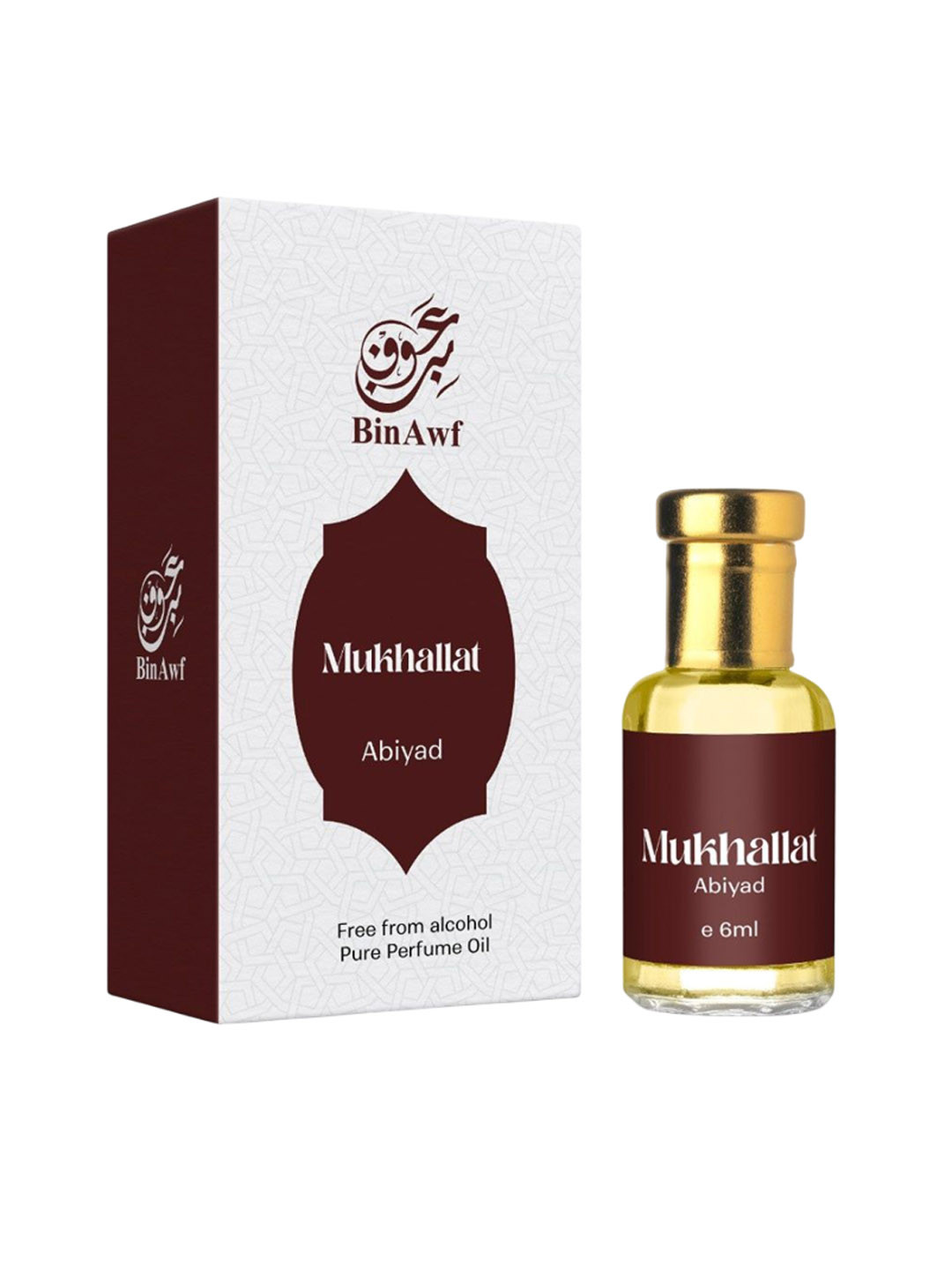 BinAwf Mukhallat Abiyad Long Lasting Non Alcohol Attar- 6 ml