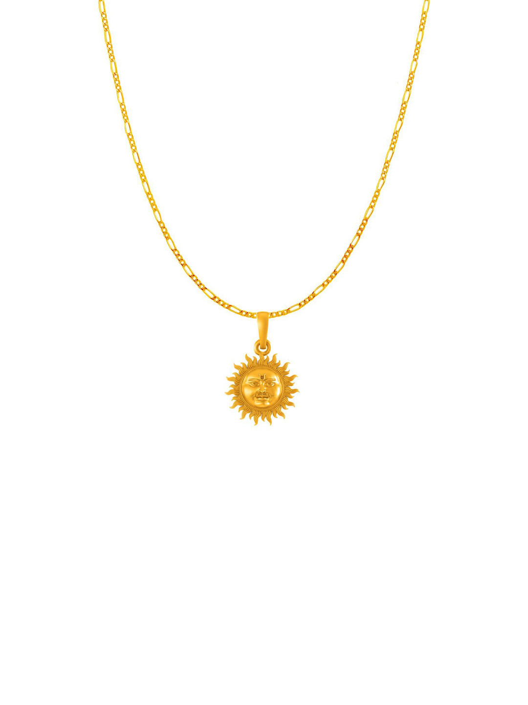 AKSHAT SAPPHIRE Surya Pendant Silver Gold-Plated Pendants with Chains