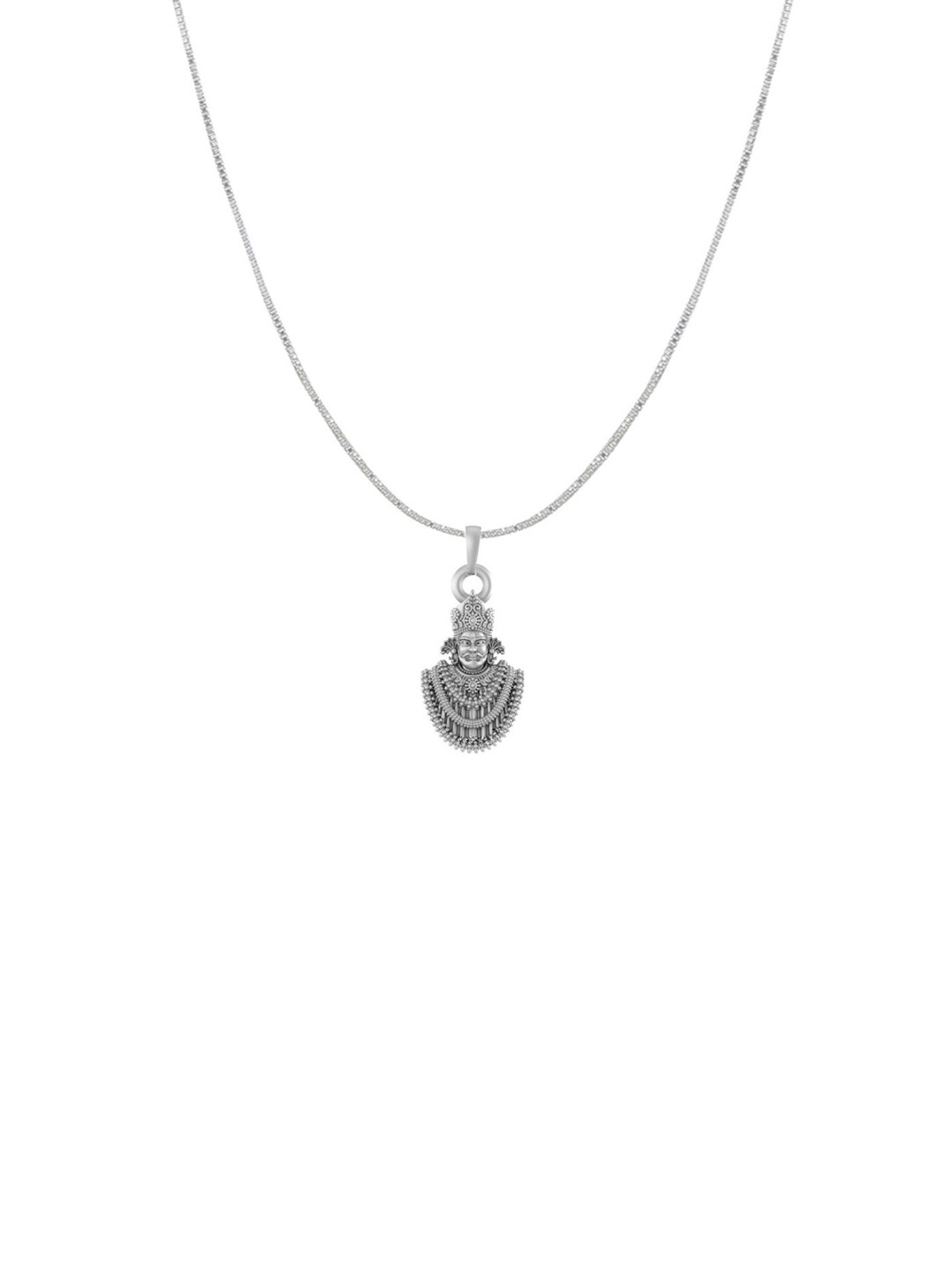 AKSHAT SAPPHIRE Contemporary Khatu Face Pendant with Chain