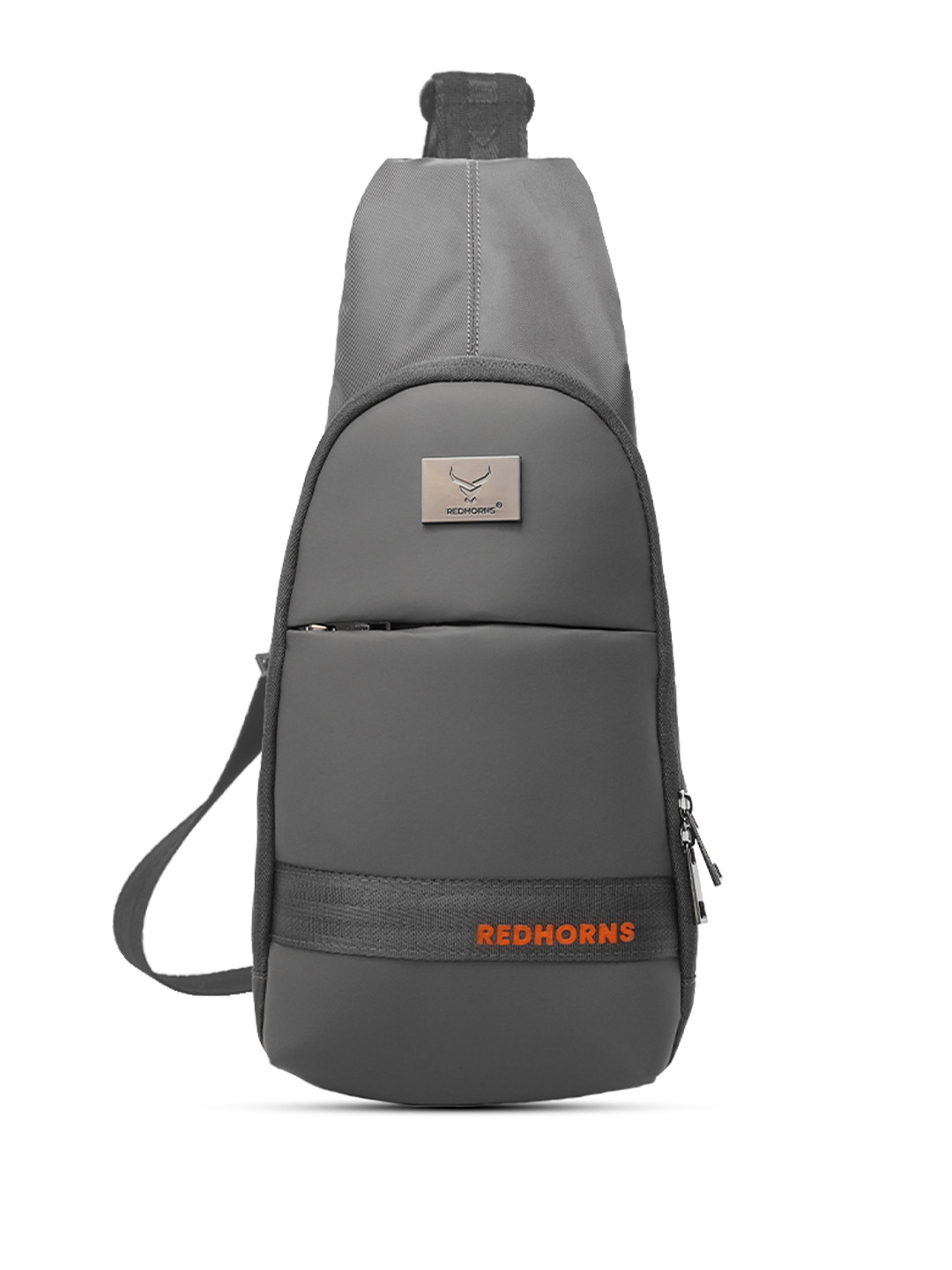 REDHORNS Unisex Solid Small Zip Crossbody Contrast Detail Backpack