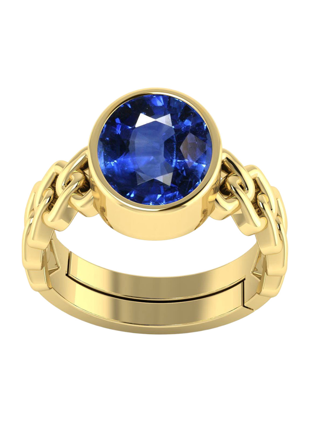 RSPR Unisex 6.25 Ratti 5.72 Carat Neelam Studded Adjustable Finger Ring