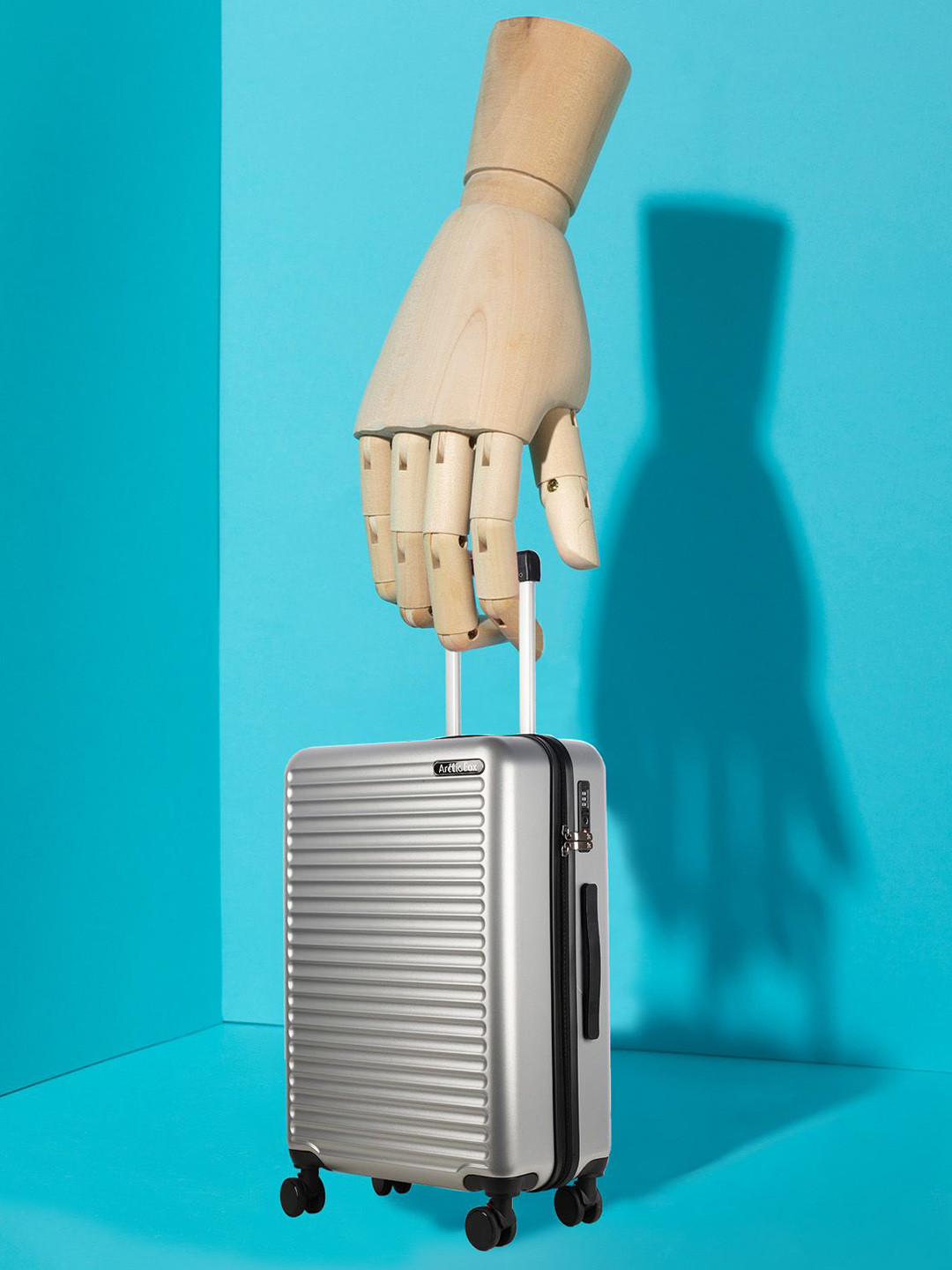 Arctic Fox Textured Hard-Sided Cabin Trolley Suitcase