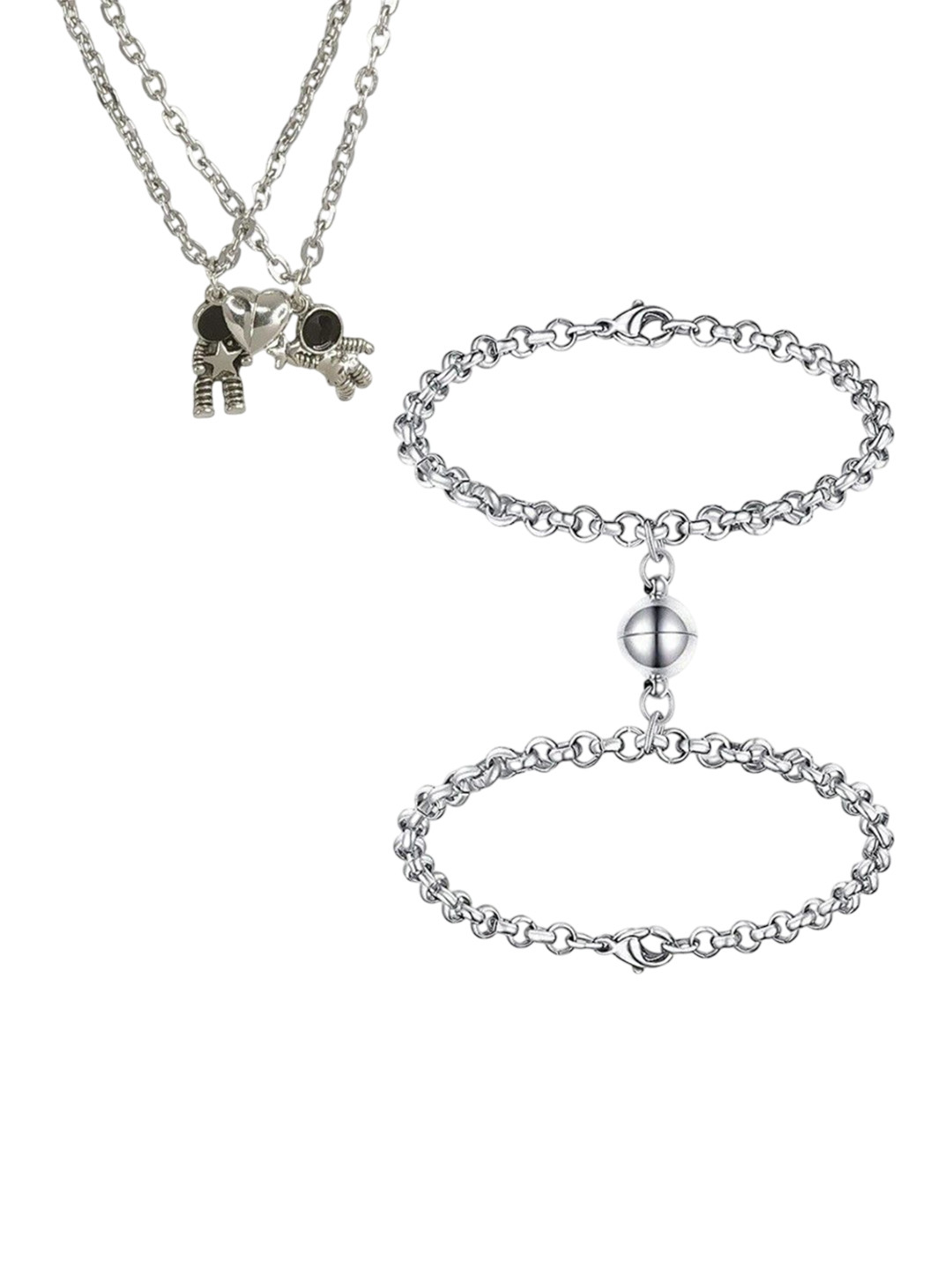 J.S ENTERPRISES  Set of 2 Necklace & Bracelet Jewellery Set